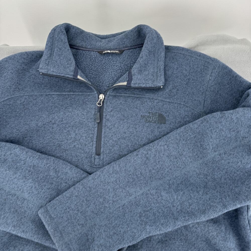 The North Face Mens XL Osito Fleece 1/4 Zip Pullover Blue Jacket NF0A2SUX